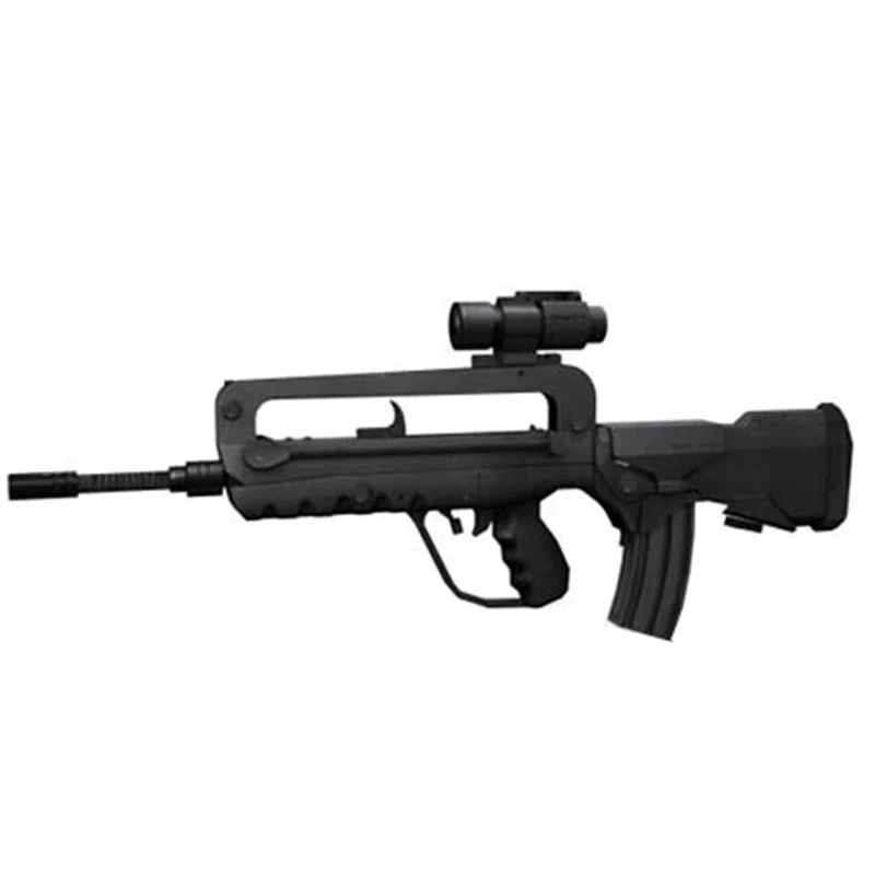 Бумажная модель пистолета Масштаб 1:1 FAMAS Штурмовая винтовка 3D головоломка DIY
