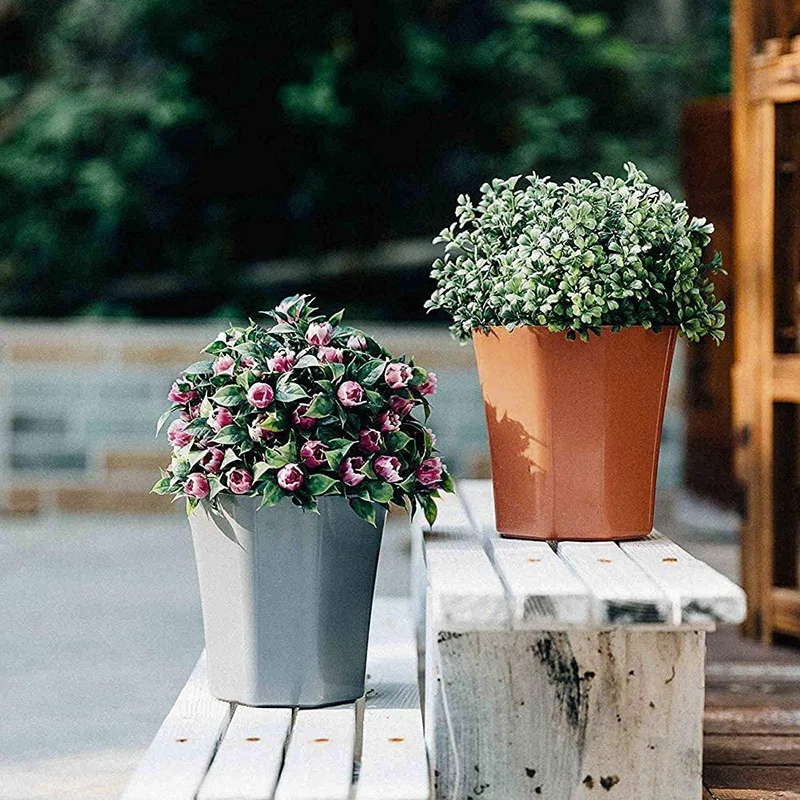 

Plastic Automatic Watering Flower Pots 5 Inches 6 Pcs Per Set, for Indoor Small Nursery Pots