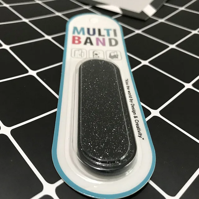 Black Glitter Универсальный держатель-кольцо на палец, блестящее кольцо для мобильного телефона, Многополосная смарт-наклейка на заднюю панель для iphone, samsung, HUAWEI - Цвет: Black Glitter