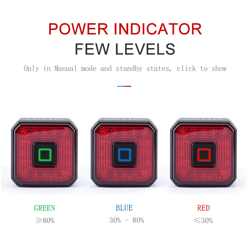 Фонасветильник задний велосипедный Giyo светодиодный с USB-зарядкой для горного