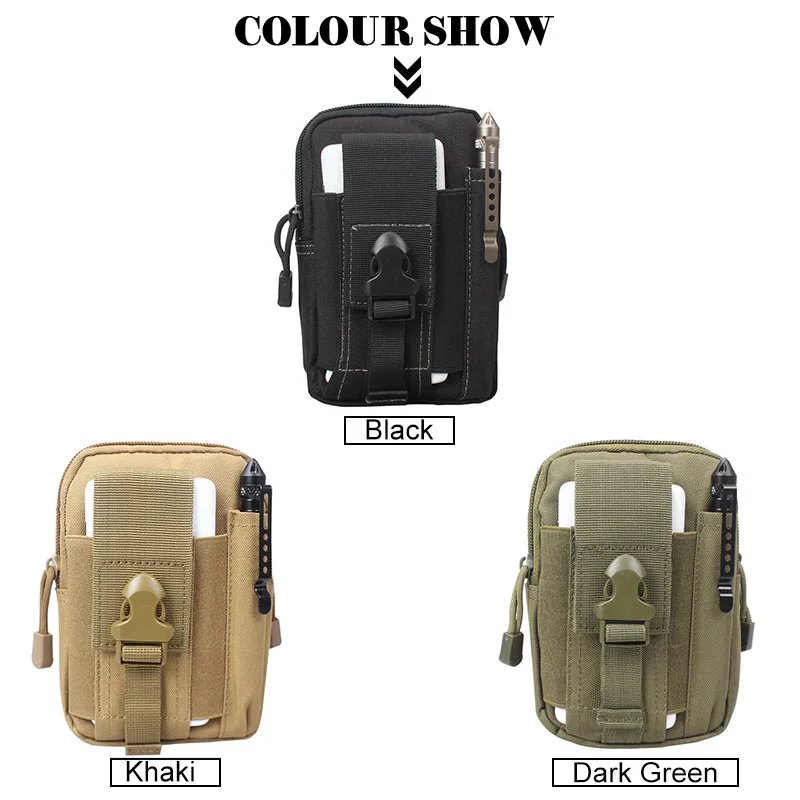 Men Waist Bag Canvas Fanny Pack Belt Phone Drop Leg Bags Military Zipper Waterproof Phone Waist Packs 6.8 inch Cellphone Bum Bag