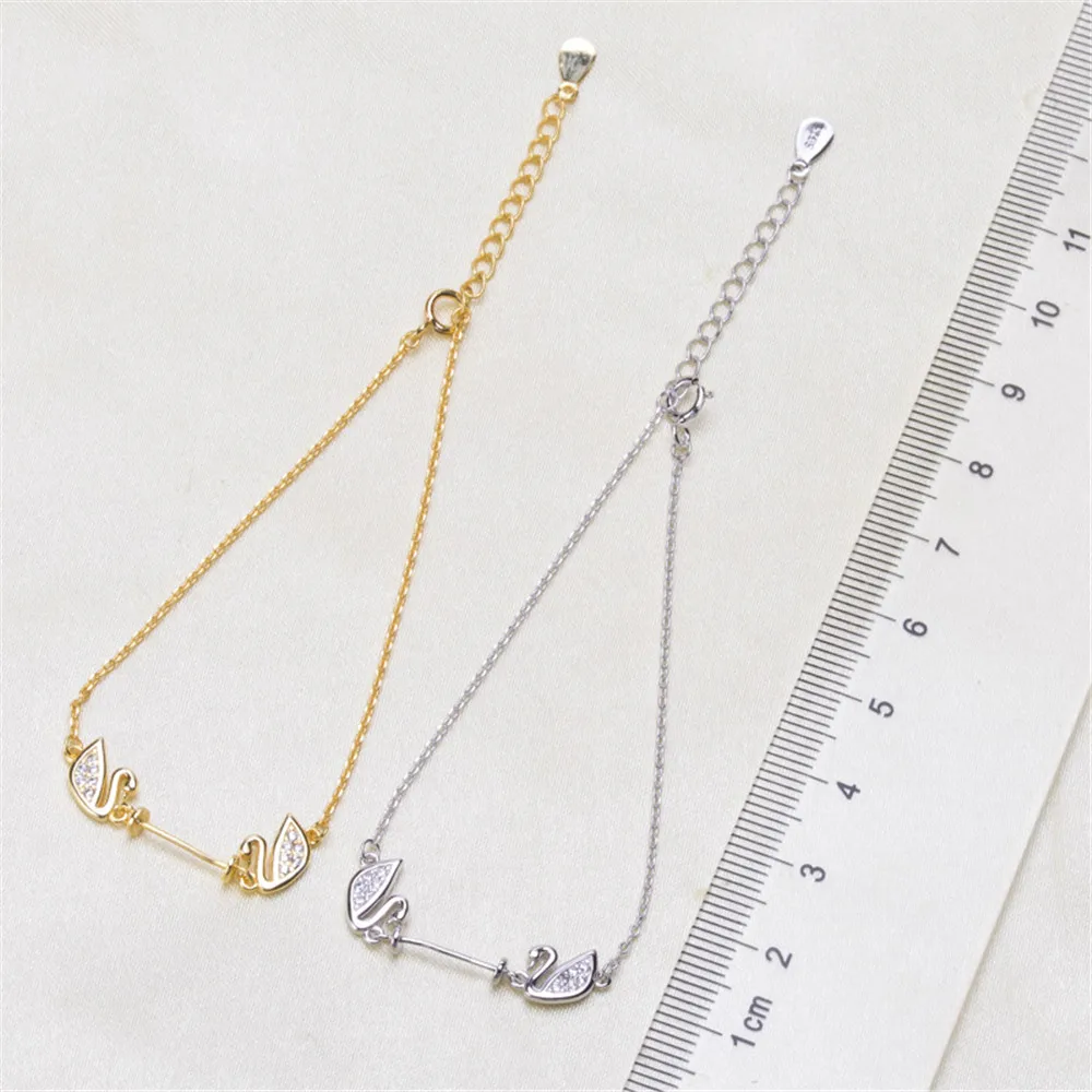 

925 Sterling Silver Bangle Bracelets adjustable Lobster clasps DIY Bracelets Chains for jewelry making