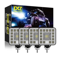 dxz 4pcs 12v 24v car led work light bar 4x4 offroad headlight 23smd 69w spotlights for suv atv motorcycle truck auto bulbs