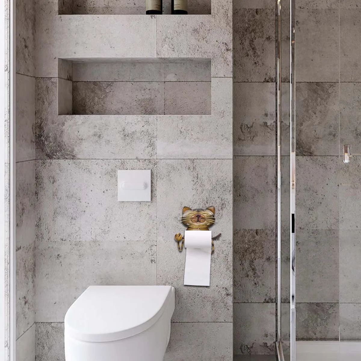 Новый кошачий бумажный держатель для полотенец винтажная чугунная туалетная