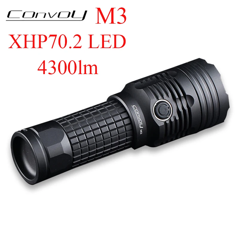 Светодиодный фонарь Convoy M3 Cree XHP70.2 4300 лм для охоты пешего туризма рабочий