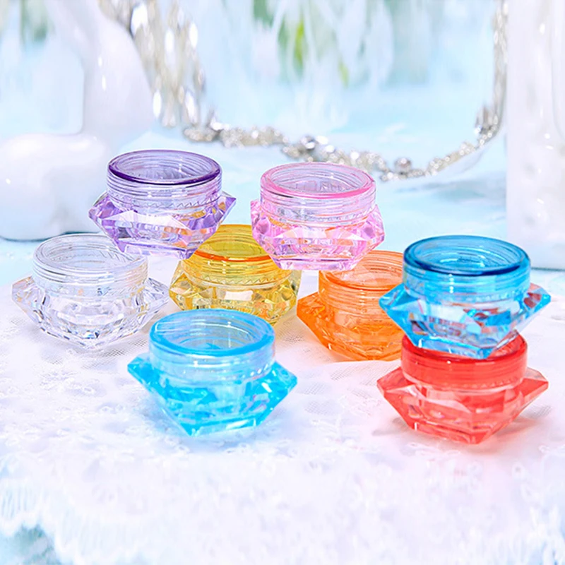 

3g/5g Empty Plastic Diamond Shaped Cosmetic Jars Skin care Container Lotion Bottle Vials Face Cream Sample Pots Gel Boxes
