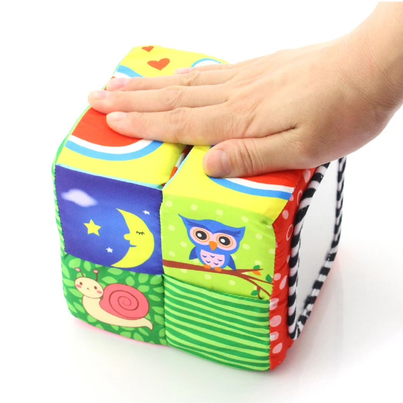 Детские строительные блоки погремушки кубики для младенцев игрушки детей Ранние