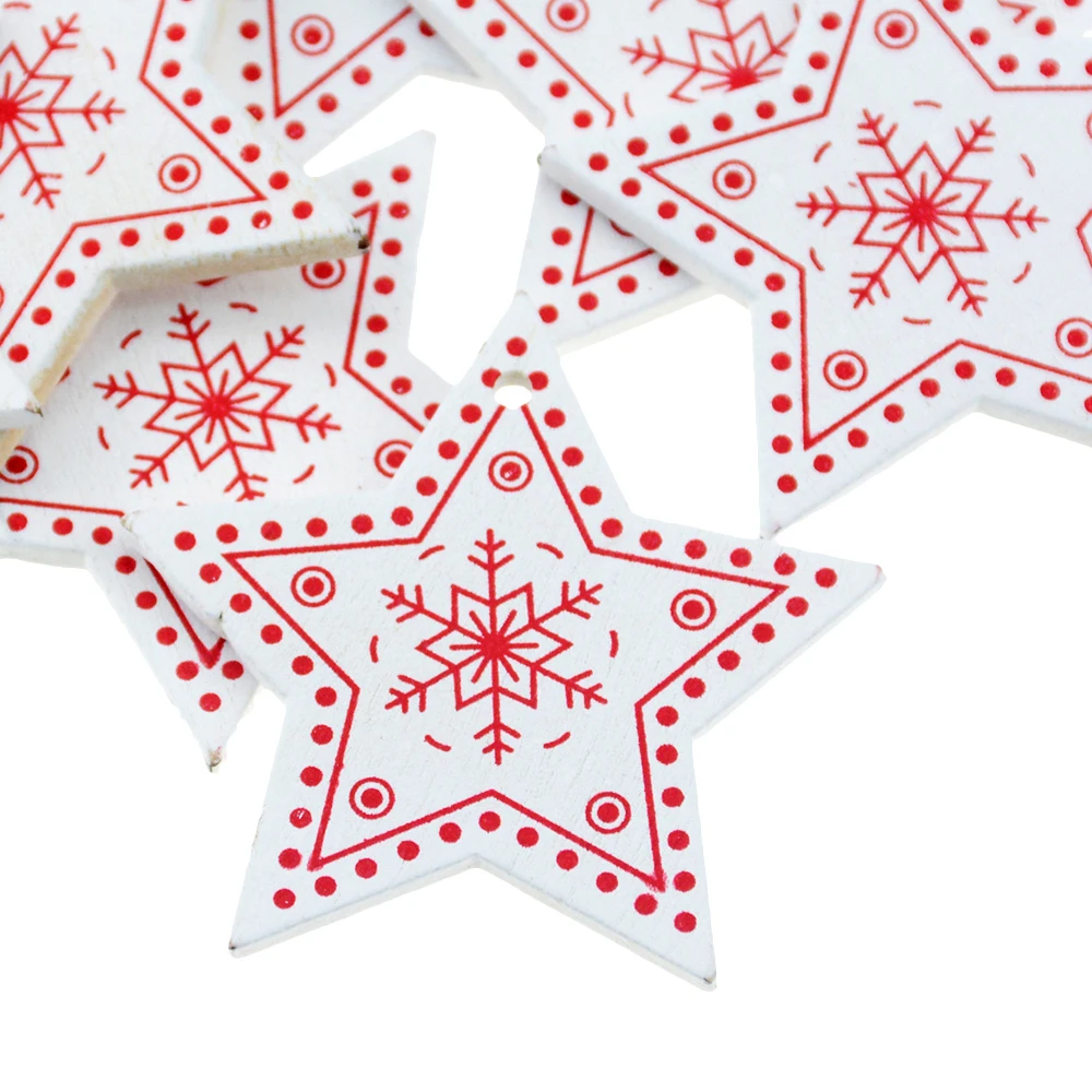 10 шт. Новогоднее Елочное украшение деревянные подвесные Подвески подарки