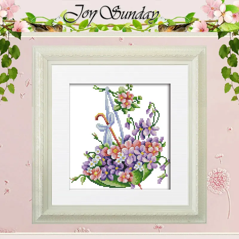 Цветы и зонты Счетный крест 11CT 14CT набор крестиков оптом DIY Набор вышивка