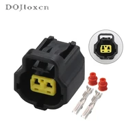15102050sets 2 pin tyco toyota camry corolla water temperature sensor female black connector wiring plug 178390 2