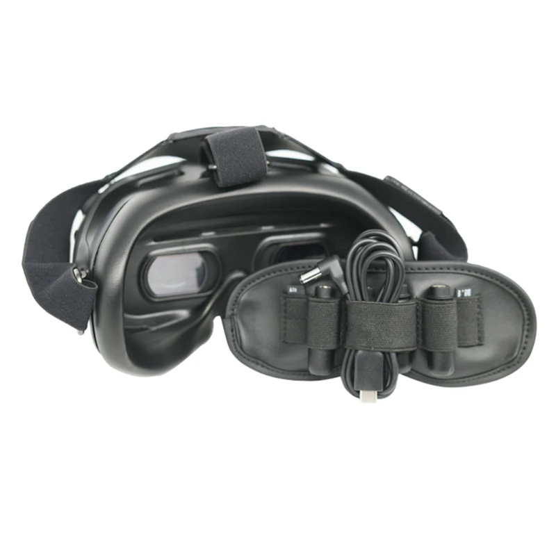 

Durable Leather Lens Cover Protector Antenna Storage Cover Memory Card Slot Holder for D-JI FPV Goggles