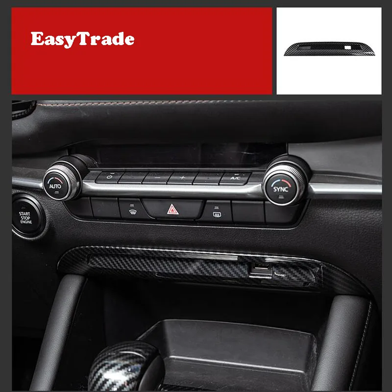 Автомобильная наклейка из углеродного волокна передняя интерфейсная панель USB