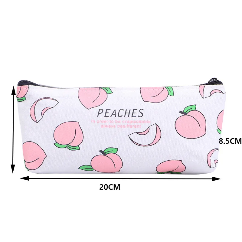 Женский милый персиковый чехол для карандашей школьные принадлежности прочный