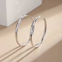 925 sterling silver earrings hoop earrings platinum plated large earrings silver 925 jewelry earrings for women fashion gift