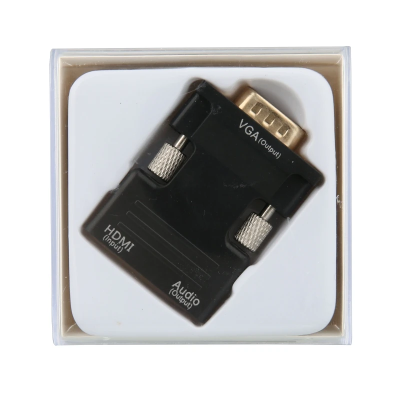 HDMI Женский к VGA Мужской конвертер с 3 5 мм аудио кабель Поддержка 1080P 720p выход