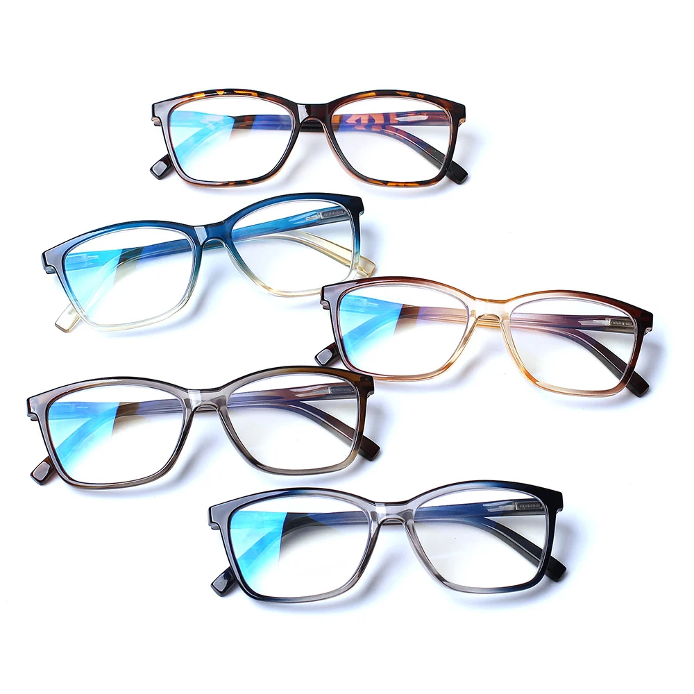 

Turezing Blue Light Blocking Reading Glasses Spring Hinges Men and Women Classic Rectangular Frame Computer Goggle Eyeglasses