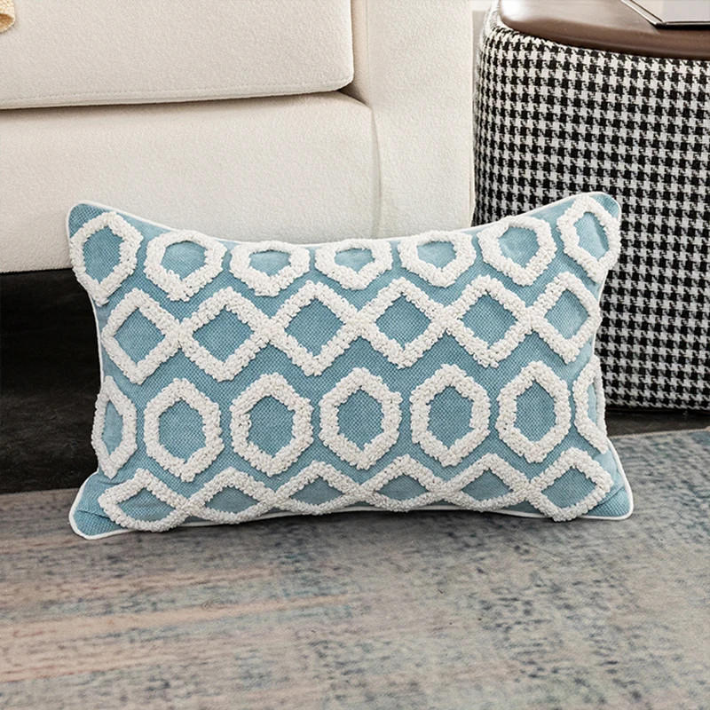 

Home Decoration Cushion Cover 45x45cm/30x50cm Blue Pillow Cover Soft for living Room Bed Room Sofa Chair Bed Zip Open