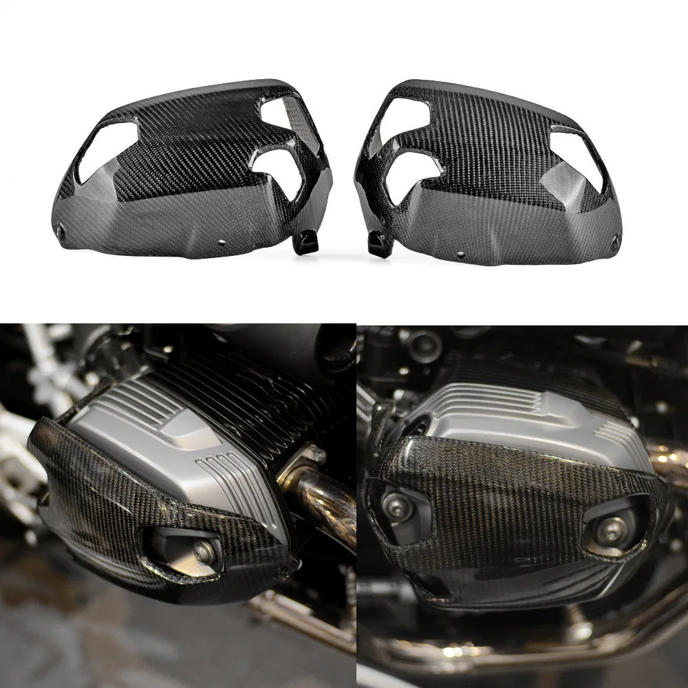 

100% Real Carbon Fiber Cylinder Head Guards Protector Cover for BMW R NINET 2014-2017 R1200GS Accessories 2010-2012 R 1200GS