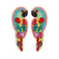 ztech new birds shape shiny crystal big stud earrings for women creative design high quality brincos feminino pendientes mujer