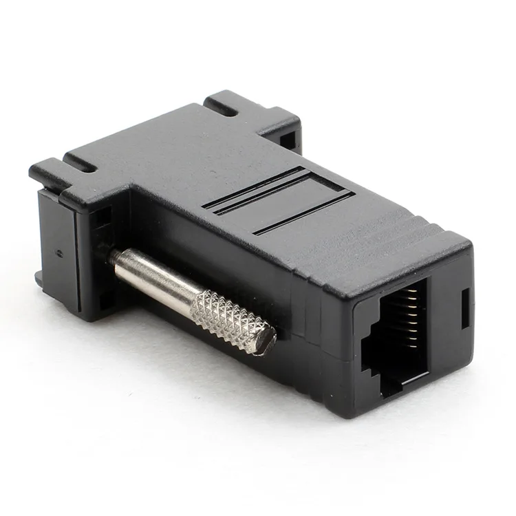 ESCAM 10 шт./лот VGA Видео удлинитель штекер к LAN CAT5 CAT6 RJ45 сетевой кабель Женский