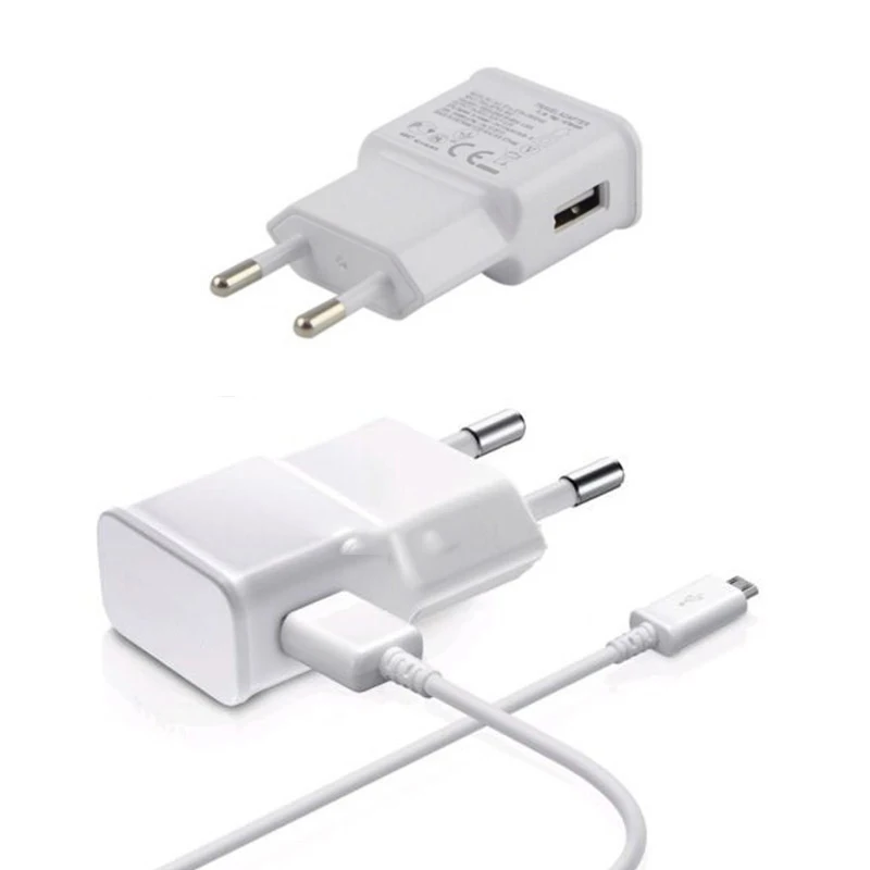 Зарядное устройство с европейской вилкой для Samsung Galaxy Core Prime G360 G3608 G3609 C7 2016 C5 Pro J7 +