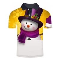 2019 new polo shirt mens clothing christmas cat 3d printing shirt man summer tops short sleeve fashion shirts polo homme tops