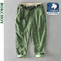 2021 autumn and winter new mens cotton vintage solid color casual corduroy pants gml04 z322