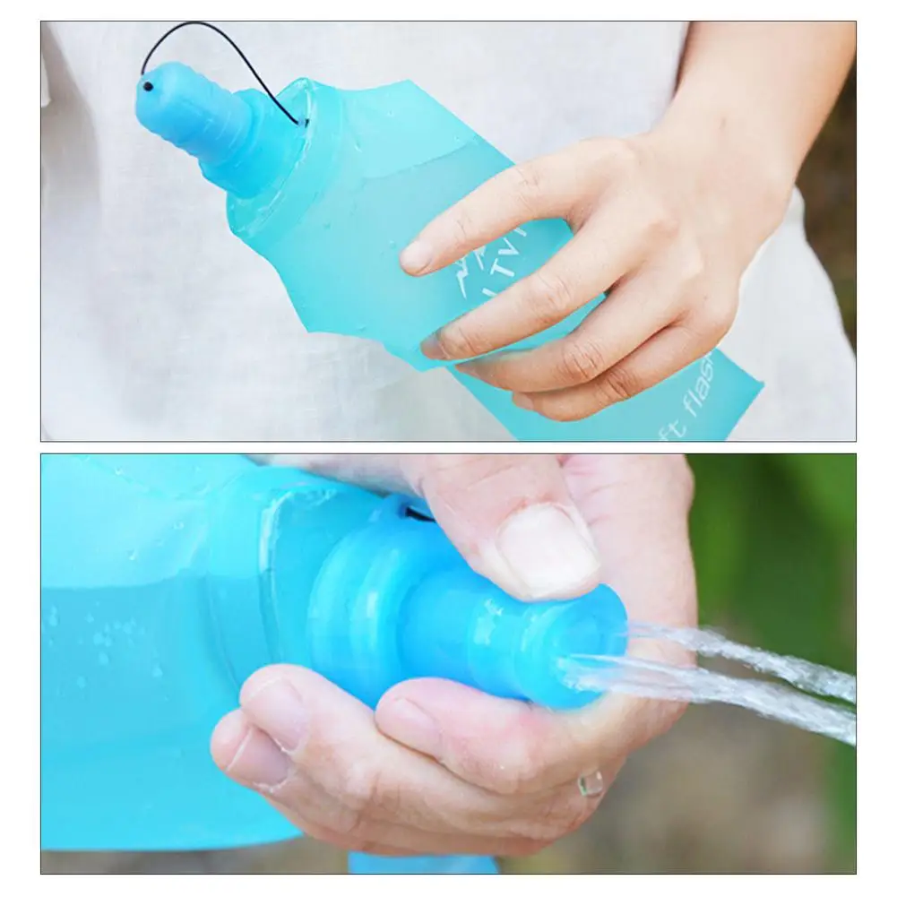 

Sports bottle Convenient soft water bottle Easy travel soft water bottle that can be put in your pocket Two colors available