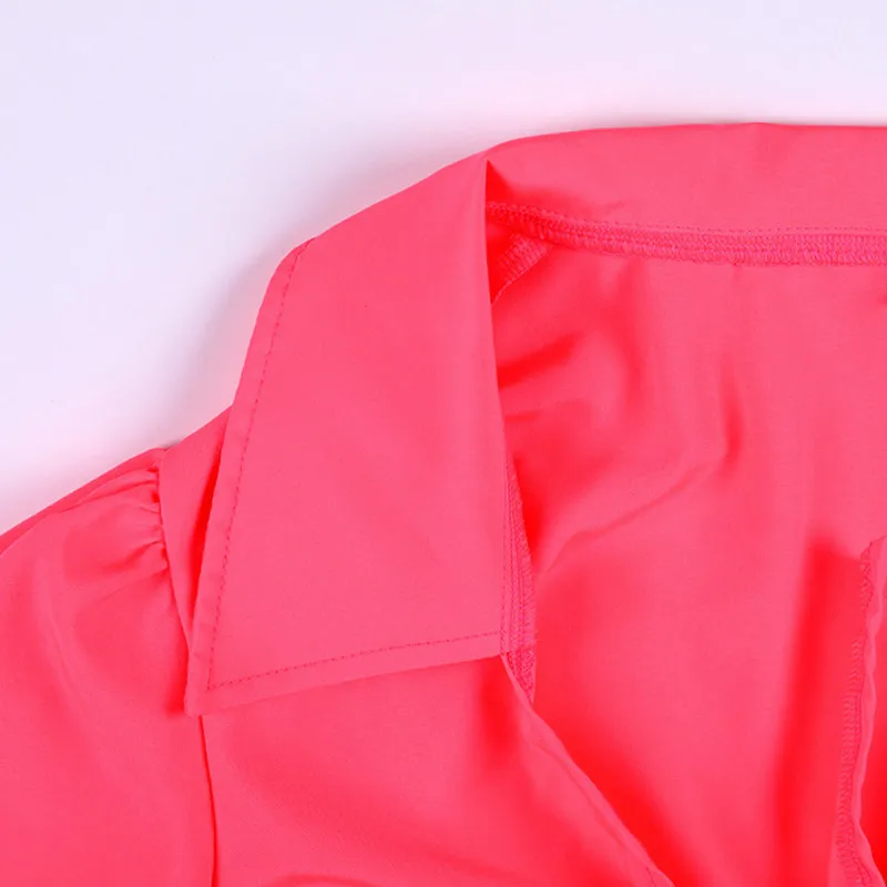 Fashion Women Bandage Cropped Tops Casual Shirts Puff Sleeve Blouse Slim Fit 2019 New | Женская одежда