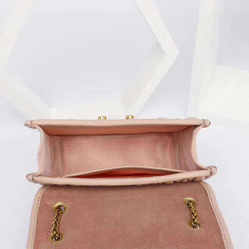 

San Maries Sheepskin Fashion High Quality Leather Messenger Bag for Female Handbag Tote Chain Crossbody Bag Clutch Purse Brand