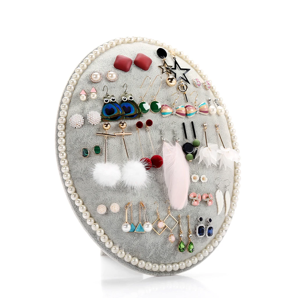 

Velvet Pearls Jewelry Rack Bracelet Necklace Stand Organizer Holder Display