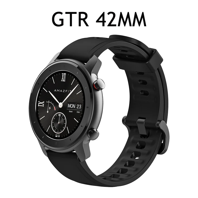 42MM Black Amazfit gps+ GLONASS 42 мм gps Смарт-часы для женщин 50ATM Водонепроницаемый Фитнес-трекер Smartwatch Strava управление музыкой для Android IOS - Цвет: 42MM Black