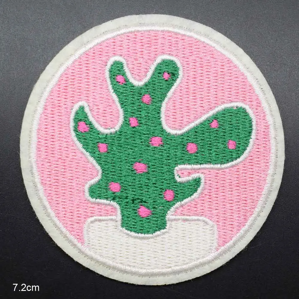 Розовый Пчела кактус приклеивающиеся утюгом нашивки одежда с вышивкой патч для