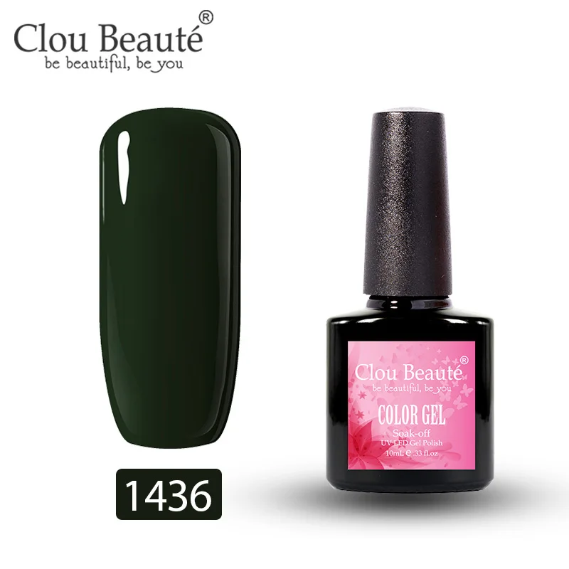 Clou Beaute 179 цветов Гель-лак для ногтей 10 мл УФ маникюр Дизайн полуперманентные Лаки дизайн ногтей гель Украшение Лак - Цвет: 1436
