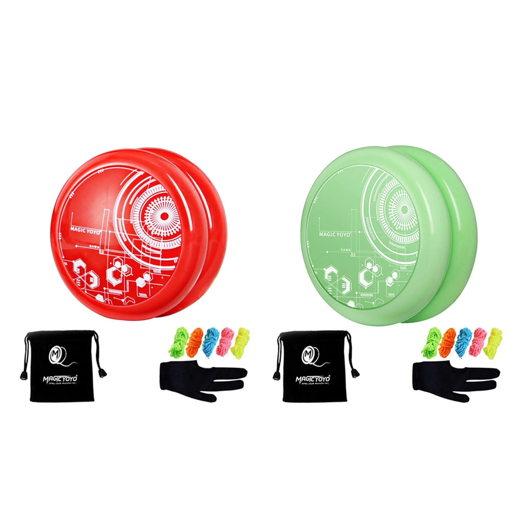 

Волшебный йо-йо, 2 комплекта, ранняя звезда, рисунок ABS, Профессиональный Йо-шар, вращающиеся Классические игрушки для детей, красный и зелены...