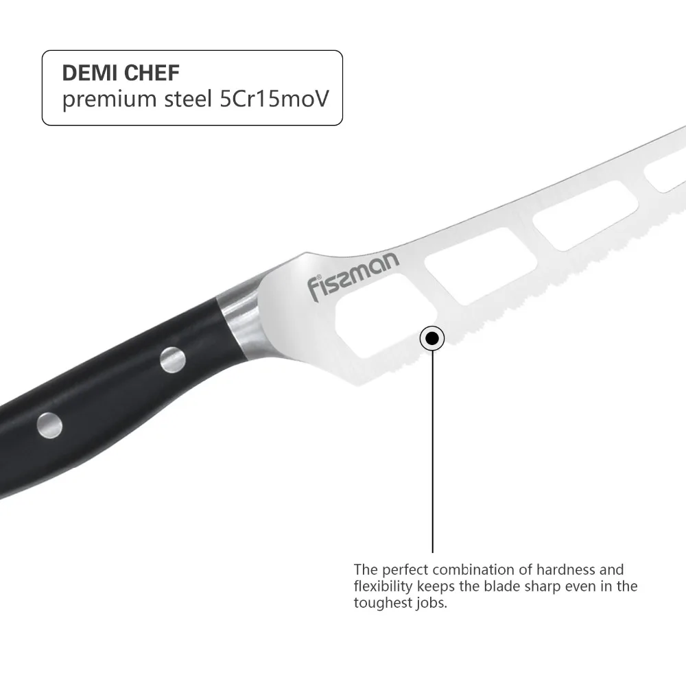 FISSMAN 5,5 дюймовый нож для сыра, серия Demi Chef, немецкие Стальные Кухонные ножи, нож для торта