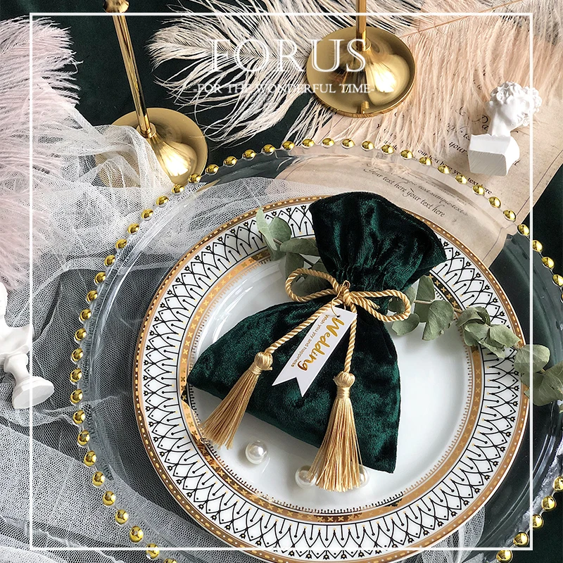 10 шт. бархатные подарочные пакеты для конфет | Дом и сад