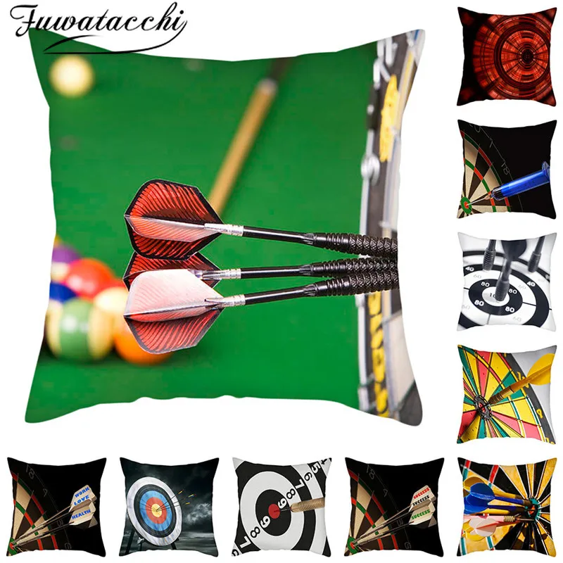 

Fuwatacchi Darts Target Pillow Covers Polyester Christmas Day Gift Cushion Cover Home Sofa Decorative Throw Pillowcases 45x45cm