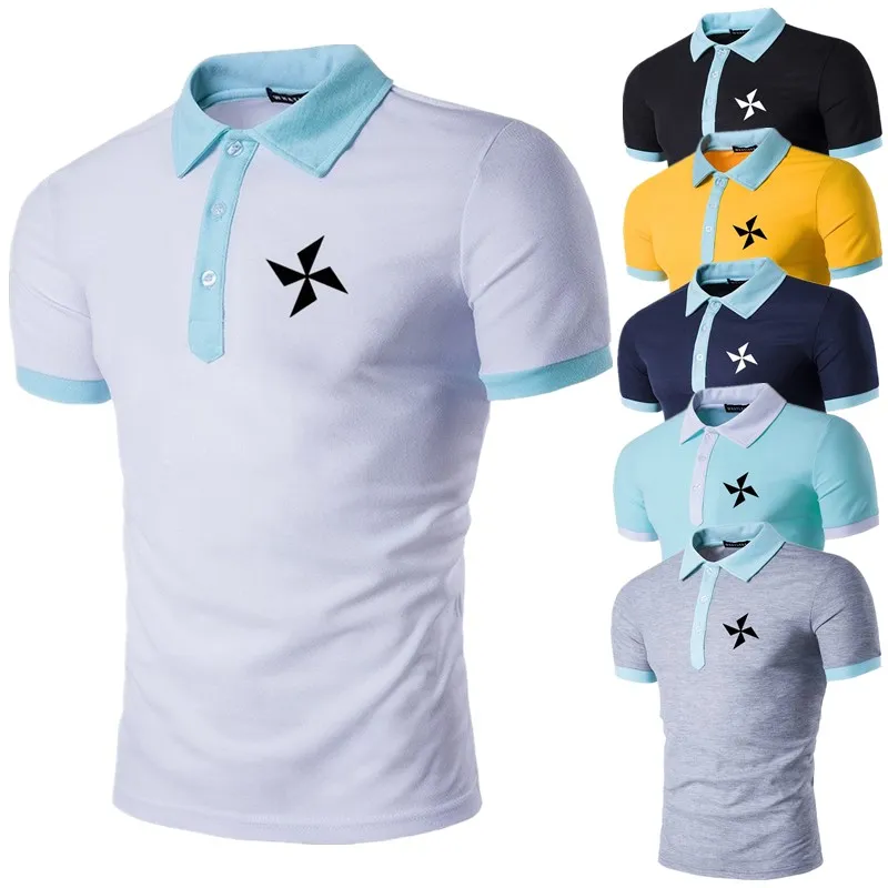 

2021 new men's short-sleeved polo shirts fashion polo shirts
