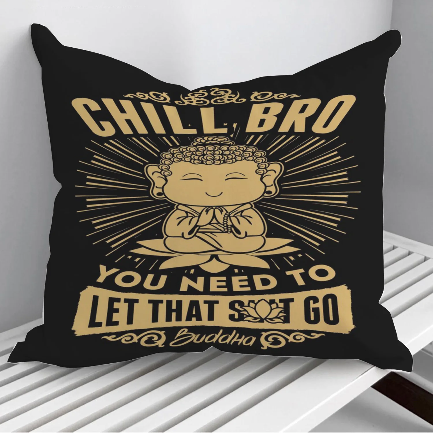 

Буддистская цитата, подушка, чехол, чехол для кровати, наволочка, домашний декор, Автомобильная подушка, Чехол 45*45 см