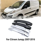 Черная автомобильная ручка из углеродного волокна или хромированная дверная ручка из АБС-пластика, чехол для Citroen Jumpy, отправка 2007  2016, автомобильные аксессуары, стильный колпачок