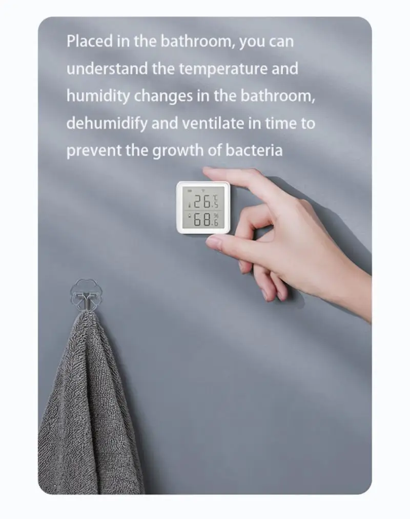 

Newest WIFI Indoor Digital LCD Thermometer Hygrometer Temperature and Humidity Sensor Smart Home Indoor Intelligent Linkage 2021