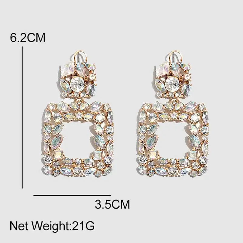 Женские серьги-капельки JUST FEEL модные элегантные серьги из полимерного камня для