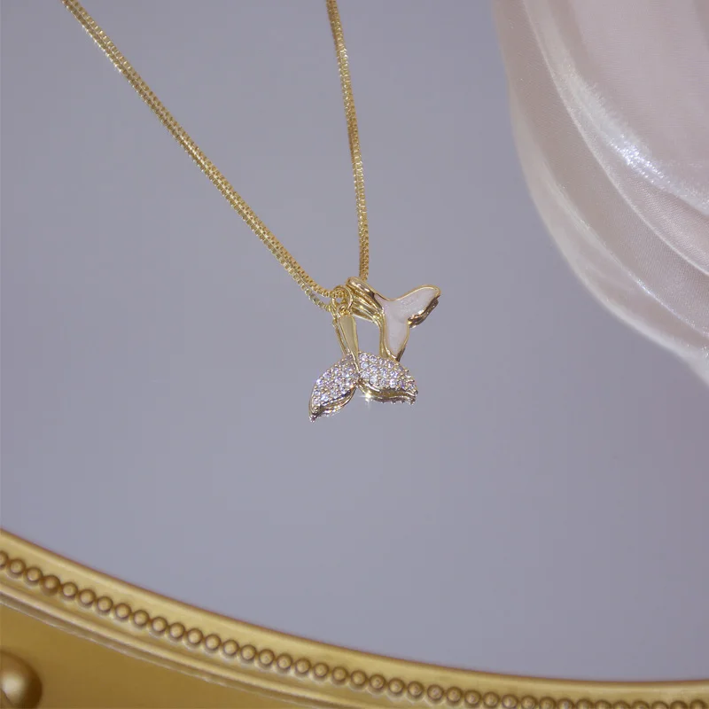 Женское ожерелье с подвеской хвост русалки|Подвески| |