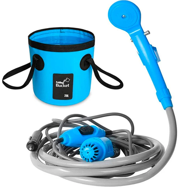 душ для кемпинга походный Переносной 12V электрическая уличная сумка душа набор