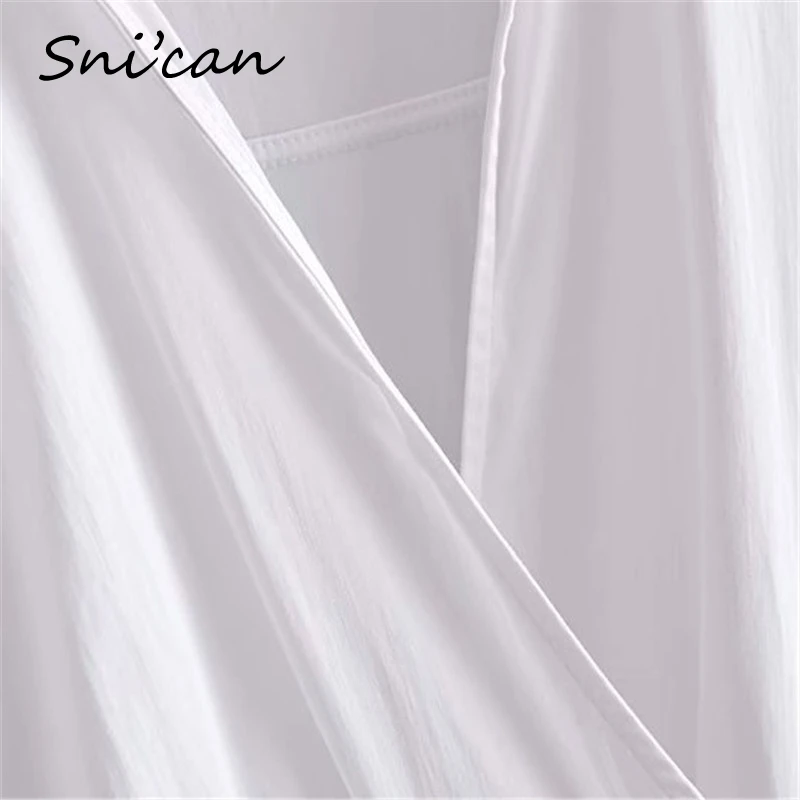 

Sncian White V Neck Pleated Jumpsuit Spring Short Sleeve Elegant Mini Bodysuit Femme Za Women 2021 Vestidos Mujer Romper Outfit