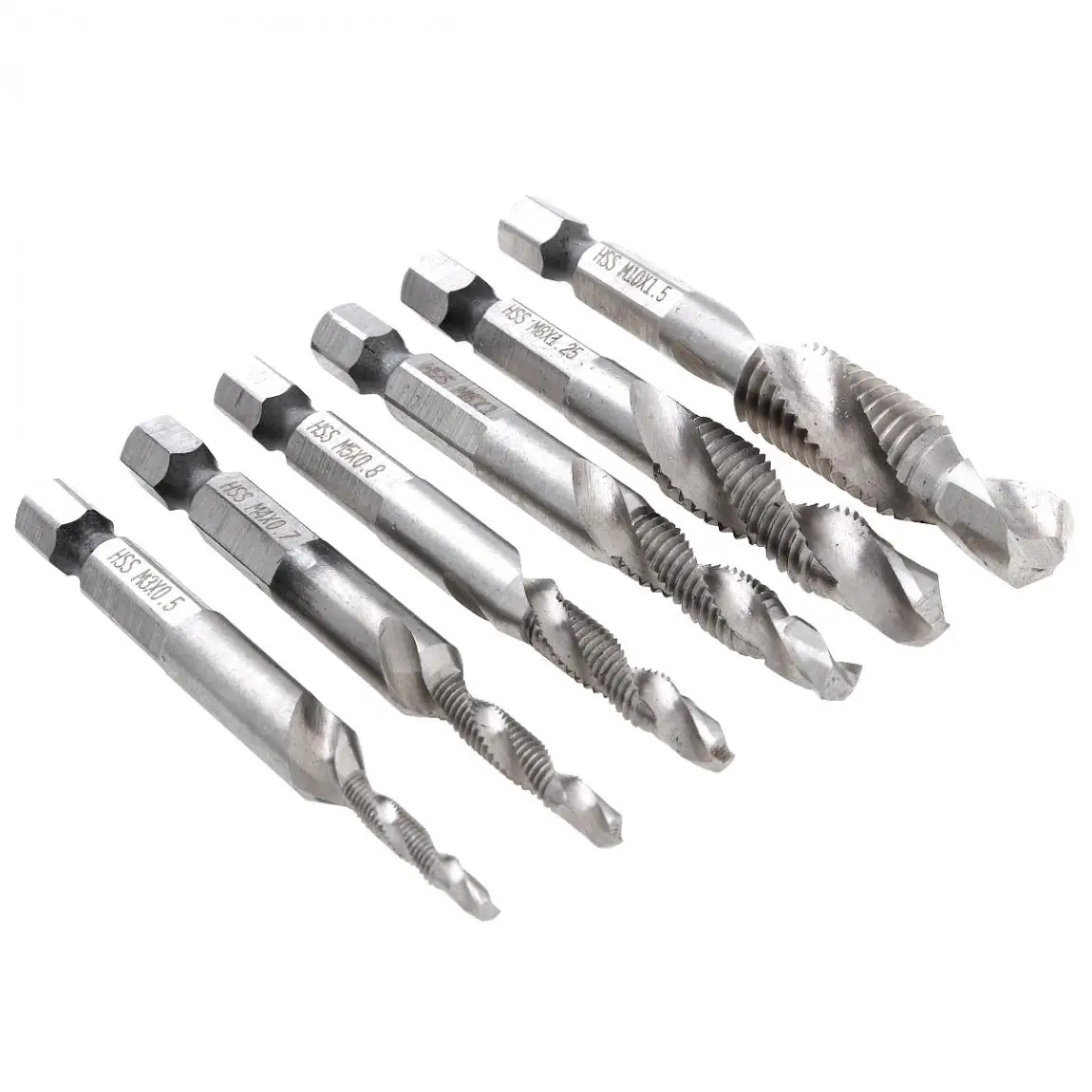 6 шт./лот шестигранный хвостовик из быстрорежущей стали винтовая резьба