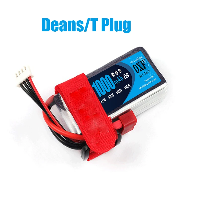 1PCS3S1000mahDeans DXF Батарея Lipo 2S 3S 7,4 V 11,1 V 5200 мА/ч, 7000 мА/ч, 60C 120C 100C 200C 25C 50C на колесиках 1000 мАч 3S FPV RC вертолет автомобиля - Цвет: 1PCS3S1000mahDeans