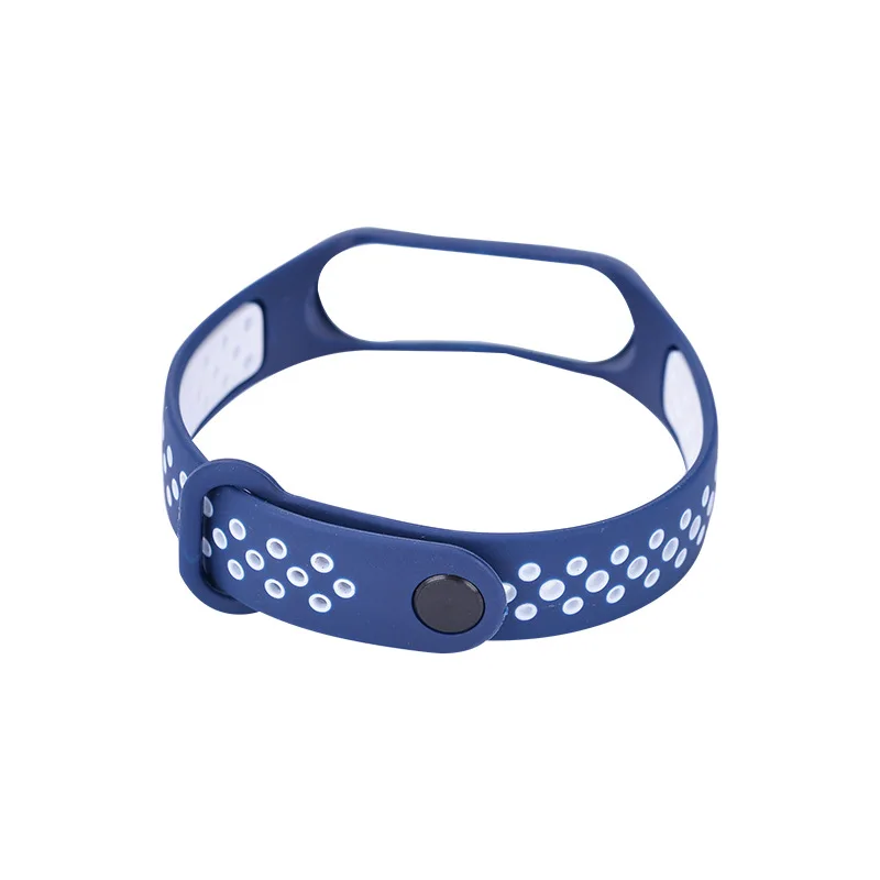 Breathable Strap For Xiaomi Mi Band 4 5 3 6 Two Color Sport Silicone Wristband For Mi Band 6 4 3 5 Bracelet Replacement Strap