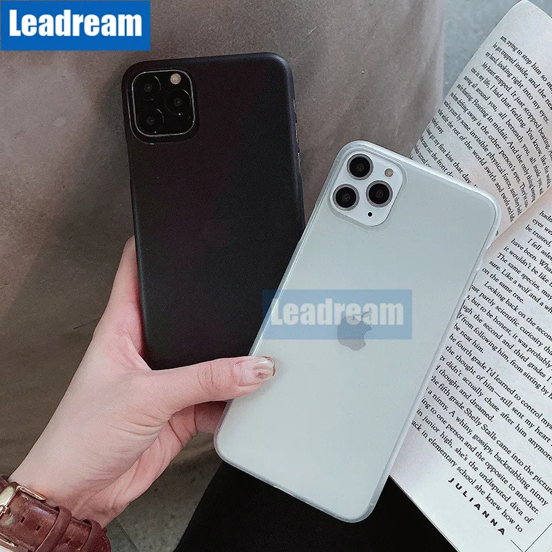 100 шт для iPhone 11 Pro Max ультра тонкий 0 3 мм матовый мягкий чехол Pro|Бамперы| |